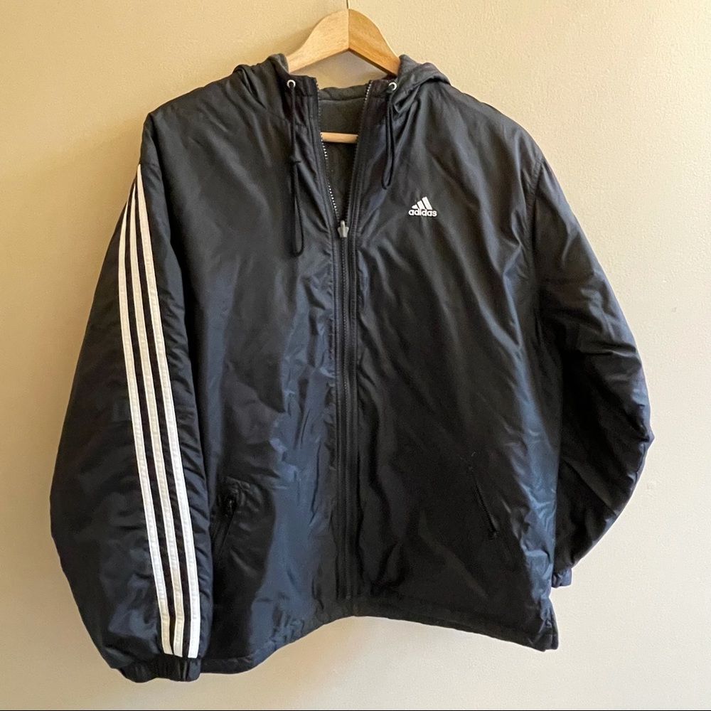 Adidas classic print reversible coat SIZE M